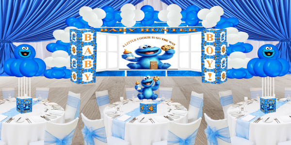 Cookie Monster Themed Baby Shower BOY