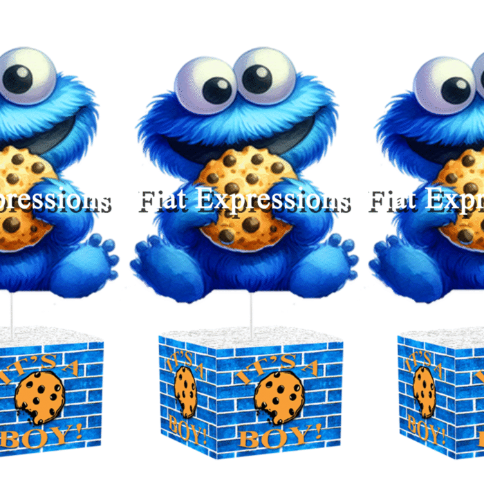 Cookie Monster Themed Baby Centerpiece Set