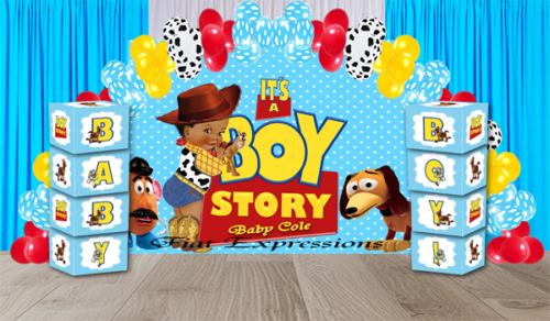 Boy Story Baby Blocks Blue