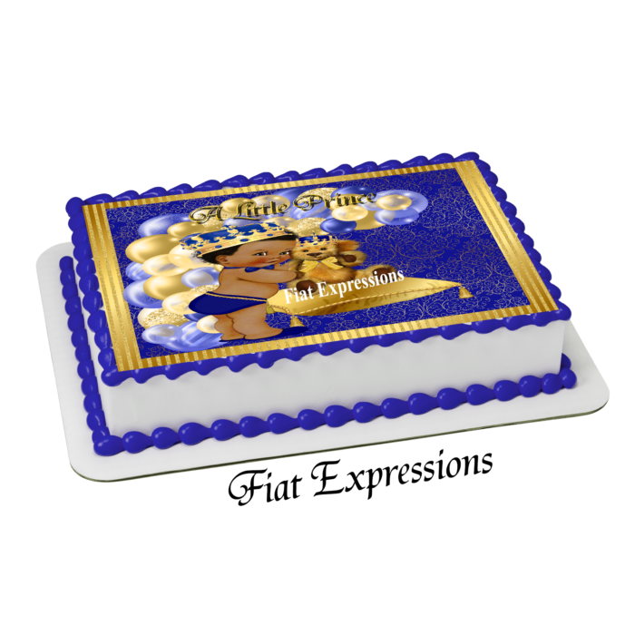Prince Baby Shower Edible Cake Image