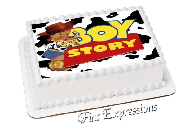 Boy Story Baby Shower Edible Cake Image Digital File