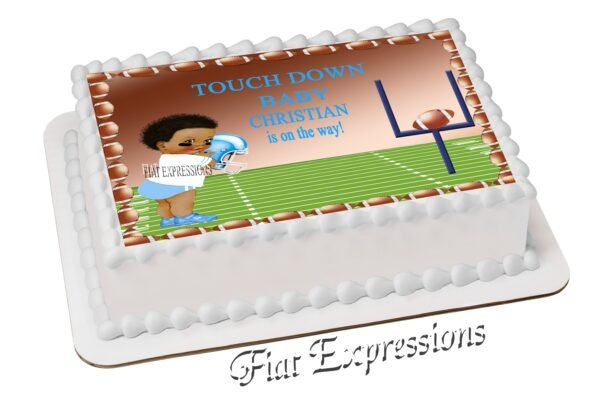 Football Baby Shower Edible Cake Image Digital File