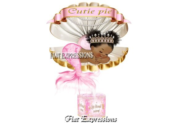 Mermaid Pink with Gold Baby Shower Centerpiece