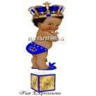 Prince Royal Blue Gold Baby Shower Centerpiece
