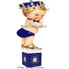 Prince Baby Shower Centerpiece Royal Blue Gold Sneakers