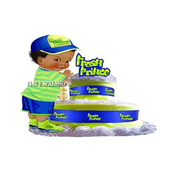 Fresh Prince Diaper Cake 2 Tier Burp Cloth/Fresh Prince Baby Shower Centerpiece and Gift
