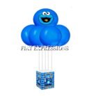 Cookie Monster Themed Baby Shower Balloon Bouquet with Bottle