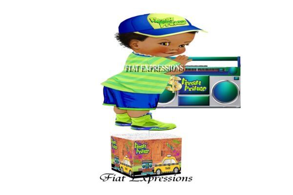 Fresh Prince Baby Shower Centerpiece with Taxi/Fresh Prince Baby Shower Centerpiece Decorations