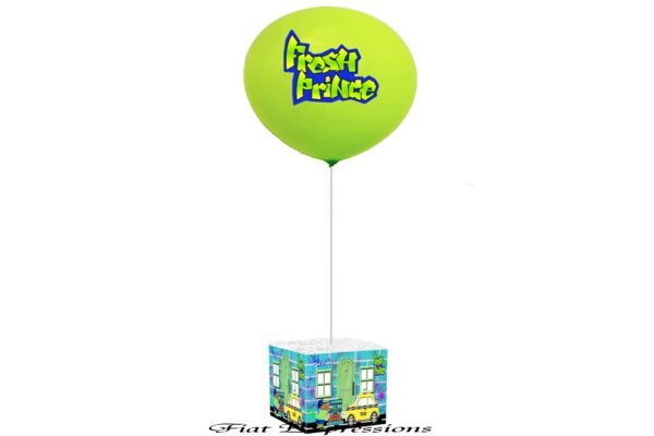 Fresh Prince Baby Shower Single Balloon Centerpiece Blue Green &Taxi