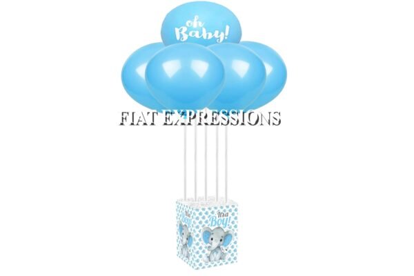 Elephant Blue Baby Shower Balloon Centerpiece
