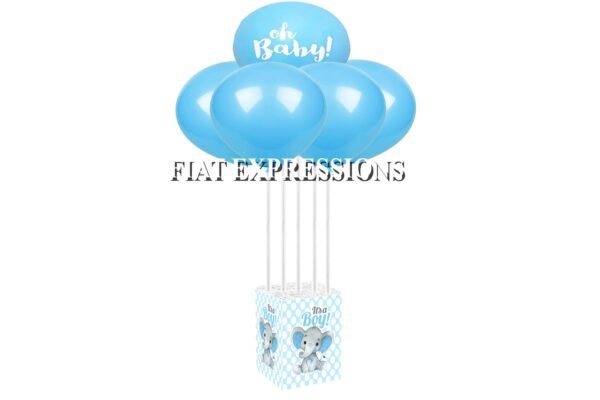 Elephant Blue Polka Dots Baby Shower Balloon Centerpiece