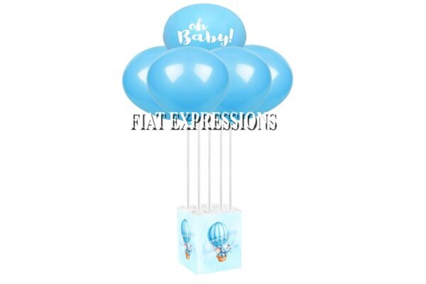 Elephant in Hot Air Balloon Baby Shower Balloon Centerpiece