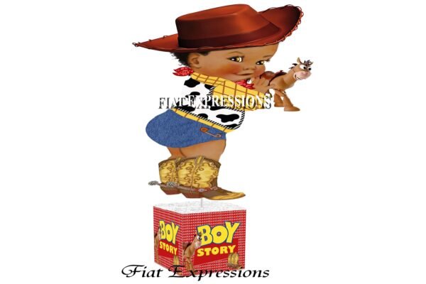 Boy Story Cowboy Baby Shower Centerpiece Decorations Red