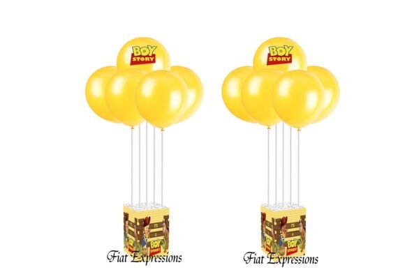 Boy Stroy Balloon Bouquet Baby Shower Table CenterpieceYellow