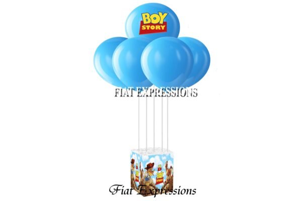 Boy Story Balloon Baby Shower Table Centerpiece with Horse