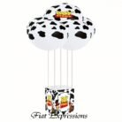 Boy Story Baby Shower Balloon Bouquet Cow Print with Horse