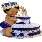 Prince Diaper Cake Royal Blue Gold