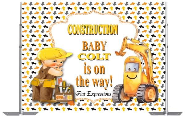 Construction with Crane Backdrop Digital File DIGITAL