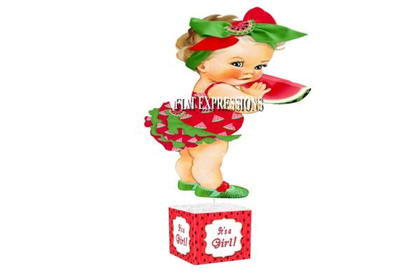 Watermelon Girl Baby Shower Table Centerpiece