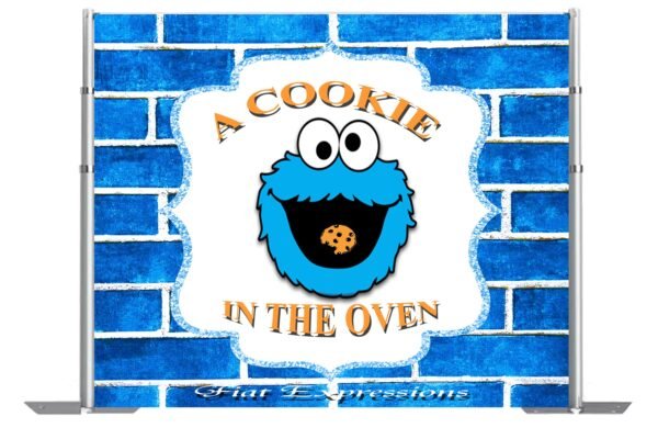 Cookie Face Baby Shower Backdrop
