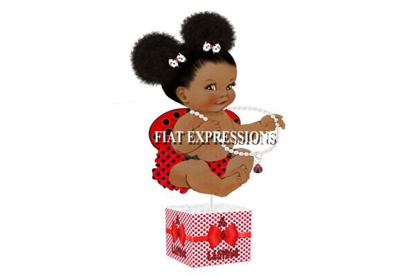 Ladybug Sitting Baby Shower Centerpiece