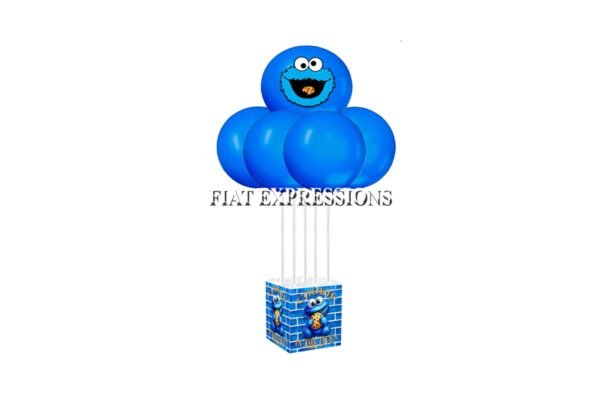 Cookie Monster Themed Baby Shower Balloon Bouquet