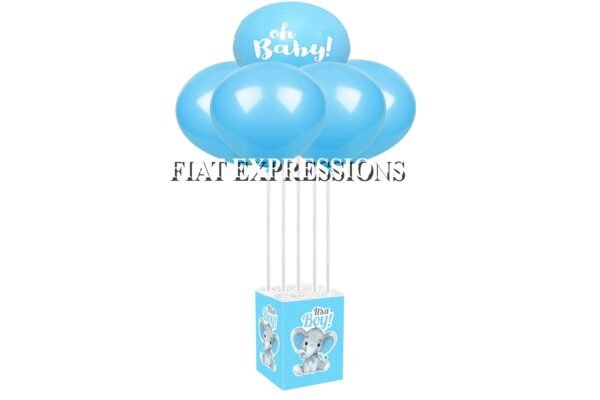 Elephant Boy Blue Baby Shower Balloon Centerpiece