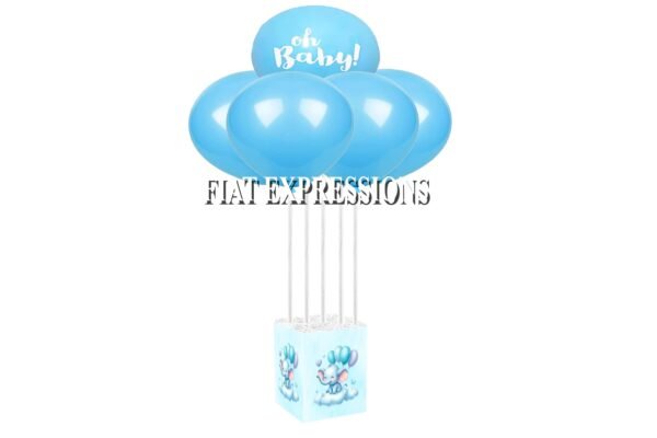 Elephant Blue Floating on a Cloud Baby Shower Balloon Centerpiece