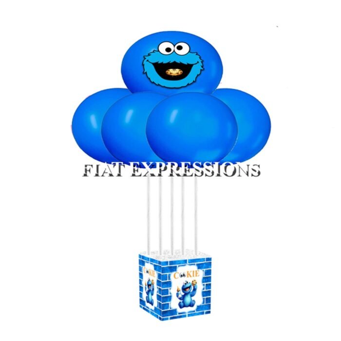 Cookie Monster Themed Baby Shower Balloon Bouquet Bottle Frame Cookie Monster Themed Baby Shower Balloon Bouquet Bottle Frame