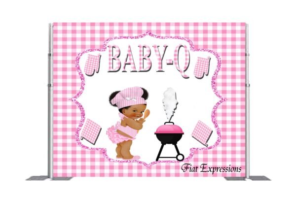 Baby-Q Baby Shower Backdrop, Baby-Q Baby Shower Poster, Baby-Q Baby shower Sign, Baby-Q Baby Shower Photo Prop Digital File