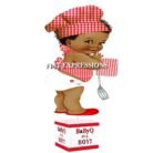 Baby Q Boy Centerpiece Red White Spatula Potholder