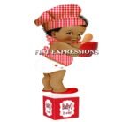 Baby Q Boy Centerpiece Red Bowl Spoon