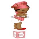 Baby Q Boy Centerpiece Red Gingham Potholders