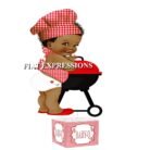 Baby Q Boy Centerpiece Red Gingham Grill Potholders
