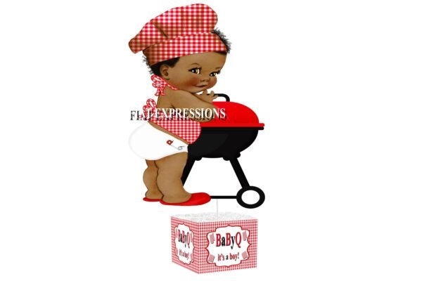 Baby-Q Boy & Grill Baby Shower Table Centerpiece