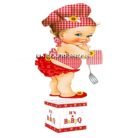 Baby Q Girl Centerpiece Red Yellow Sunflower Spatula Potholder Butterfly