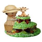 Safari Boy Diaper Cake Green Giraffe