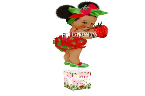 Strawberry Girl Baby Shower Centerpiece, Baby Shower Decorations