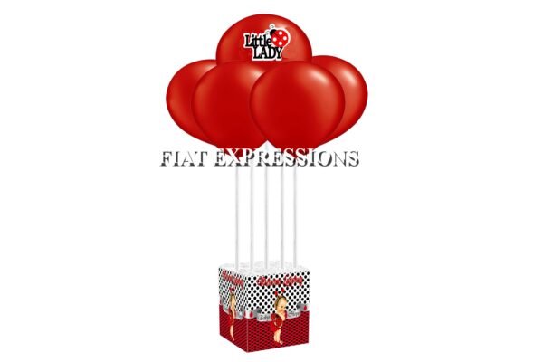 Ladybug Baby Shower Balloon Bouquet Red & Black with Polka Dots