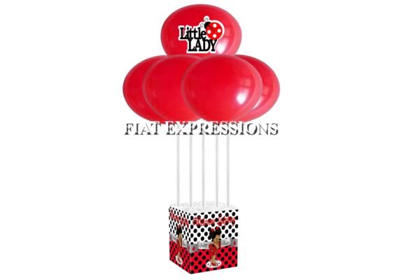 Ladybug Baby Shower Balloon Bouquet Red with Large Polka Dots