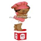 Baby Q Boy Centerpiece Red White Black