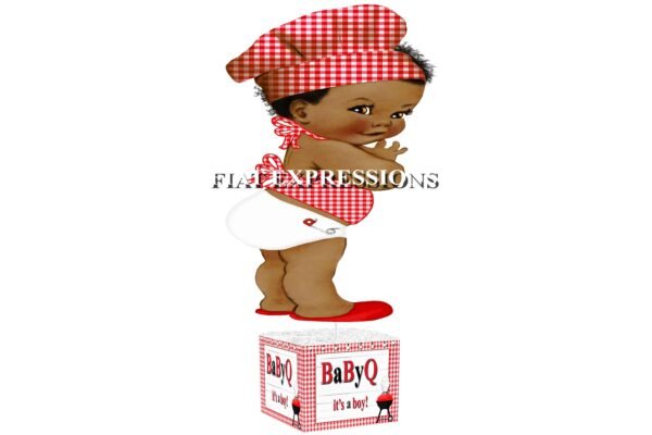 Baby-Q Little Boy Baby Shower Table Centerpiece