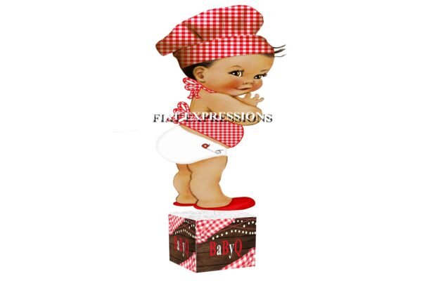 Baby-Q Boy Red Baby Shower Table Centerpiece
