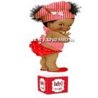 Baby Q Girl Centerpiece Red White Black