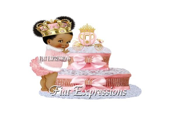 Baby It's Cold Outside Princess Diaper Cake, 2 Tier Diaper Cake, Princess Baby Shower Centerpiece and Gift
