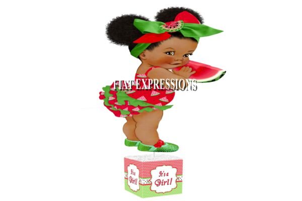 Watermelon Girl Red Baby Shower Table Centerpiece