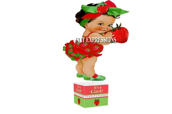 Strawberry Girl Red & Green Baby Shower Centerpiece, Baby Shower Decorations