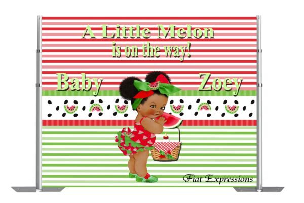 Watermelon Sweet Girl Baby Shower Poster Backdrop Digital File