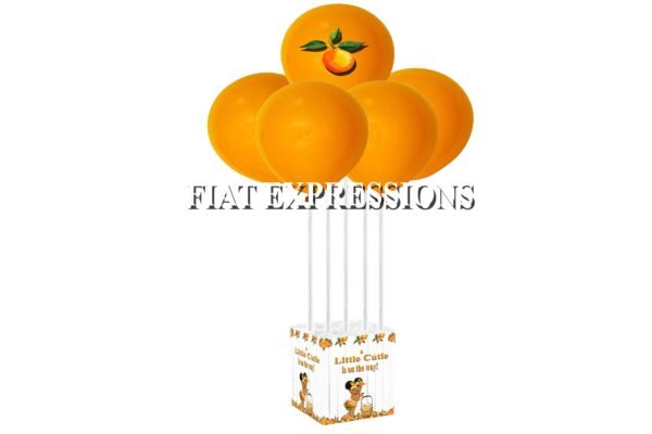 A Little Cutie Orange Girl Baby Shower Balloon Bouquet