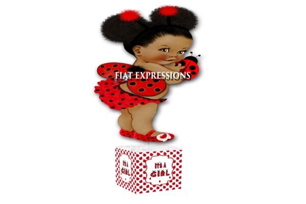 Ladybug Girl Red Baby Shower Centerpiece